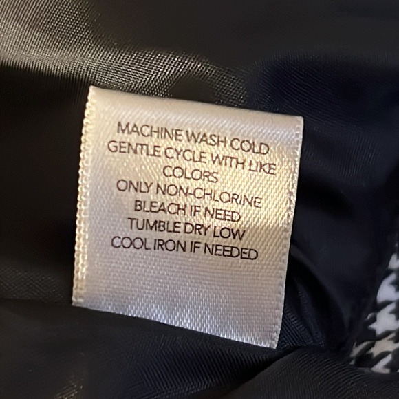 Christopher & Banks Long Quilted Houndstooth Vest Color: Black/White - Picture 12 of 12